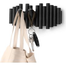 Bild für Umbra Picket mit 5 Garderobenhaken schwarz 1011471-040 Garderobenleiste Wandhaken Kleiderhaken