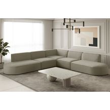 Bild für Ecksofa Designersofa PALMA Stoff Opera Velvet Pearl Seite Universal