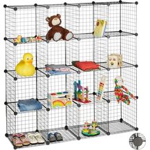 Bild für Relaxdays Steckregal Drahtgitter Würfel 35x35 cm,schwarz