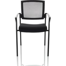 Bild für hjh OFFICE Besucherstuhl Konferenzstuhl MEET B Stoff/Netzstoff Schwarz