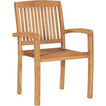 Bild für vidaXL Stapelbare Gartenstühle 8 Stk. Massivholz Teak 3073209
