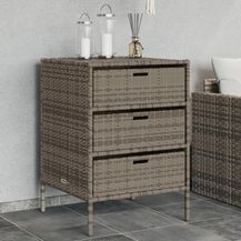 Bild für vidaXL Gartenschrank Grau 55x59x80 cm Poly Rattan 365553