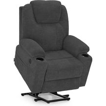 Bild für M MCombo elektrisch Aufstehhilfe Fernsehsessel Relaxsessel 7040 Massage Heizung elektrisch verstellbar USB-Anschluss (Chenille, Grau)