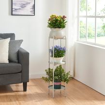 Bild für Blumenständer Altena 94,5x27x27 cm Hellgrau [en. casa]