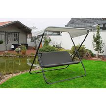 Bild für Leco Hollywoodschaukel klappbar Gartenschaukel Garten Schaukel Schaukelbank grau