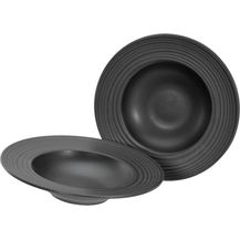 Bild für CreaTable 21824 Tafelservice Lava Stone für 2 Personen, Steinzeug, anthrazit (1 Set, 2-teilig)