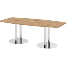 Bild für bümö Konferenztisch oval 220x103 cm großer Besprechungstisch in Asteiche