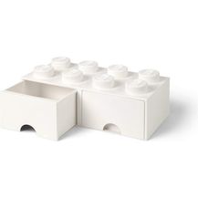 Bild für Room Copenhagen 'LEGO Storage Brick 8' Aufbewahrungsbox weiß mit 2 Schubladen