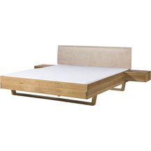 Bild für Bett mit Nachttischen Fichte 160x200x85 natur gebeizt / geölt