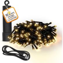 Bild für Spetebo LED-Lichterkette Deko Beleuchtung Akku betrieben per USB aufladbar 10 Tage Leuchtdauer