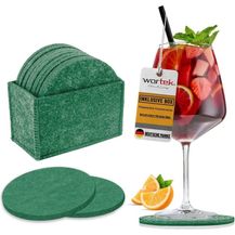 Bild für wortek Getränkeuntersetzer Filz-Untersetzer Rund für Gläser 10er Set + Box