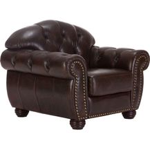 Bild für Sessel Chesterfield Hereford Echtleder braun