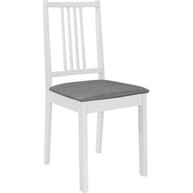 Bild für vidaXL Esszimmerstühle mit Polstern 4 Stk. Weiß Massivholz [247637]