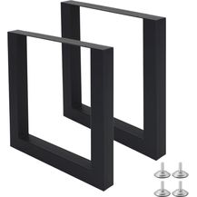 Bild für Esstischgestell WELL-U 8x8 cm Schwarz Pulverbeschichtet Tischbeine Tischkufen