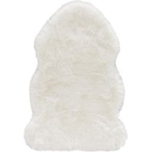 Bild für Weicher Kunstfell Teppich in Fellform Superior Uni White cremeweiß