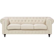 Bild für 3-Sitzer Sofa Polsterbezug beige CHESTERFIELD