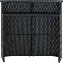 Bild für vidaXL Garten-Bartisch Schwarz 120x55x110 cm Poly Rattan 313468
