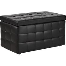 Bild für Ottomane mit Stauraum Kunstleder schwarz MICHIGAN