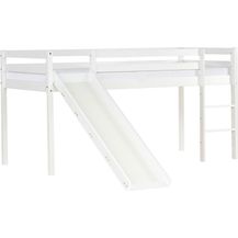 Bild für Hochbett mit Lattenrost Spielbett Kinderbett Leiter Rutsche Kiefer 90x200 massiv Jugendbett