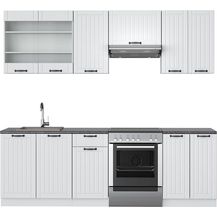 Bild für Küchenzeile Fame-Line Weiß Landhaus/Weiß 240 cm ohne Arbeitsplatte Vicco