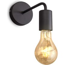 Bild für B.K.Licht Wandleuchte Wandlampe Vintage Industrial Design Rund E27 Stahl