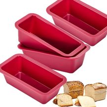 Bild für Mini Silikon Brotbackform 4er Set Kastenform Backform Kuchenform