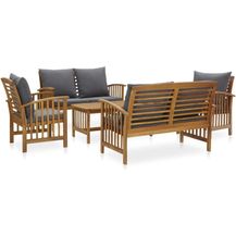Bild für vidaXL 5-tlg. Garten-Lounge-Set mit Auflagen Massivholz Akazie 3057981
