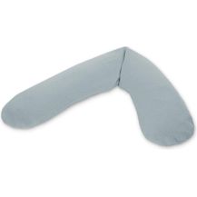 Bild für Theraline Stillkissen 190cm inkl. Bezug Nebelblau Feinstrick Mikroperlenfüllung