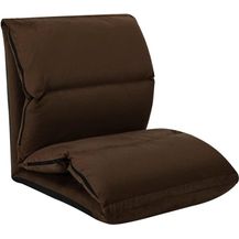 Bild für vidaXL Bodenstuhl Faltbar Braun Mikrofaser [325258]