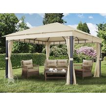 Bild für Gartenpavillon 4x4 m ALU PREMIUM ca. 220g/m² Dachplane wasserdicht