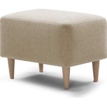 Bild für Traumnacht bequemer und moderner Fusshocker mit Holzfüßen in Beige