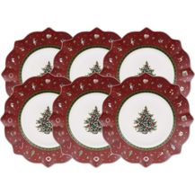 Bild für Villeroy & Boch Speiseteller Toy's Delight Frühstücksteller rot 24 cm Set6