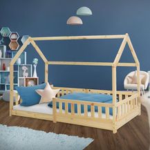 Bild für ML-DESIGN Kinderbett Hausbett Spielbett inkl. Lattenrost kreativ Bodenbett für Kinder