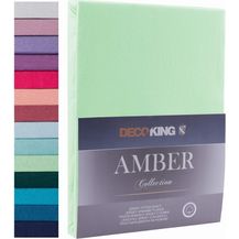 Bild für DecoKing Spannbettlaken 200x200 200x220 cm Minze Hellgrün Spannbetttücher Jersey 100% Baumwolle Boxspringbett Amber 200x200 200x220