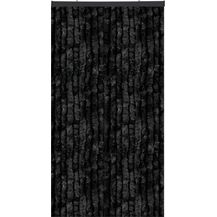 Bild für Flauschvorhang 80x220 cm in Unistreifen schwarz