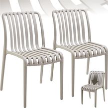 Bild für tectake Gartenstuhl Balkonstuhl Alcudia, wetterfest und UV-beständig, stapelbar (Set, 2 St)