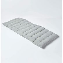 Bild für Homescapes Stuhlkissen 2er Bankauflage grau 100% Baumwolle