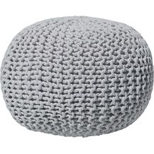 Bild für Pouf hellgrau ⌀ 50 cm CONRAD