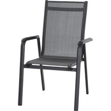 Bild für Siena Garden Tesoro Stapelsessel Alu Textilbezug silber schwarz