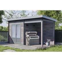 Bild für Wolff Finnhaus Gartenhaus WPC-Trend B+ mit Lounge 444x187 cm