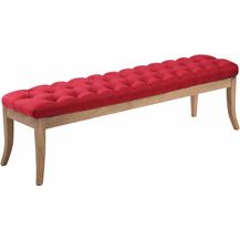 Bild für CLP Sitzbank Ramses mit hochwertiger Polsterung und Stoffbezug I Bank mit antik-Hellen Holzbeinen I Holzbank mit Einer Sitzhöhe von: 46 cm