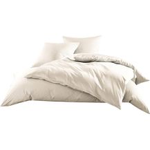 Bild für Bettwaesche-mit-Stil Mako-Satin / Baumwollsatin Bettwäsche uni / einfarbig natur Kissenbezug 40x80 cm