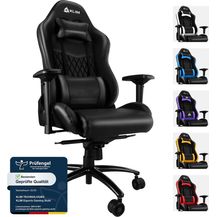 Bild für KLIM Esports Gaming Stuhl + Mit Lenden- und Nackenstütze + Verstellbar Gaming Sessel + Ergonomisch PC Stuhl + Kunstleder und Premium-Materialien + Schwarz Gamer Stuhl 2022 Version Gaming Chair