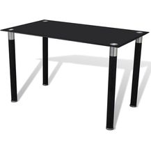 Bild für vidaXL Esstisch mit Glasplatte Schwarz