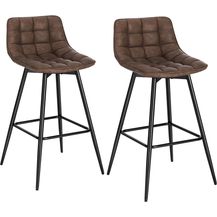 Bild für 2er-Set Designer Barstuhl mit Fußstütze Kunstleder