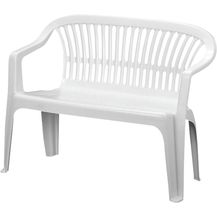 Bild für PROGARDEN Kunststoff-Stapelbank Diva Bank weiß Vollkunststoff