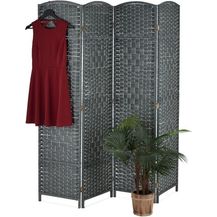 Bild für Paravent 4-teilig grau