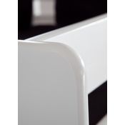 Halbhohes Spielbett ALEX Buche massiv weiß lackiert