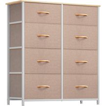 Bild für YITAHOME Kommode mit 8 Schubladen, Schrank mit Schubladen aus Stoff, Aufbewahrungskommode Industrial Stil für Schlafzimmer, Wohnzimmer, Kinderzimmer, Aufbewahrungsschrank (Beige)