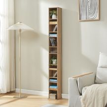 Bild für CD Regal Tynset 175x20x20 cm mit 12 Fächern Sonoma-Eichenoptik [en. casa]